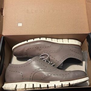 Cole Haan zerogrand Men's Gray Wingtip Shoes